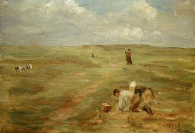 Potetgravere i sanddynene i Zandvoort av Max Liebermann