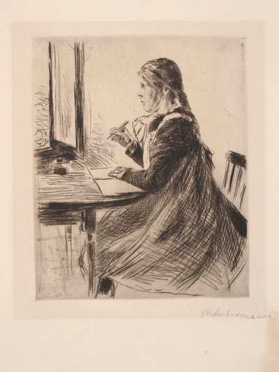 Barneportrett, portrett av geheimeråd Bodes lille datter, Marie av Max Liebermann