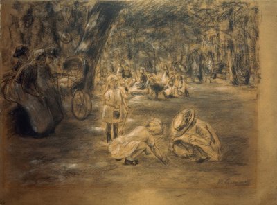Lekeplass i dyrehagen av Max Liebermann