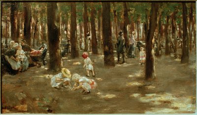 Lekeplass i Tiergarten i Berlin av Max Liebermann