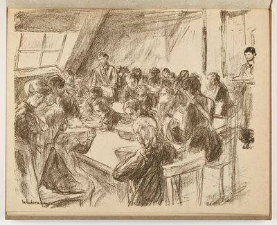 Folkekjøkken for barn (illustrasjon fra: Kunst og kunstnere XIII, 6) av Max Liebermann