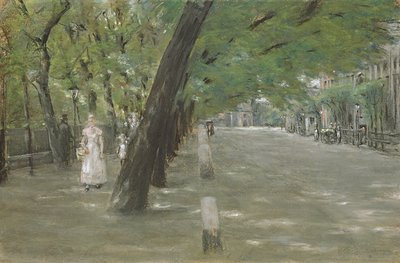 Kirchenallee i St. Georg, Hamburg (pastell på papir) av Max Liebermann