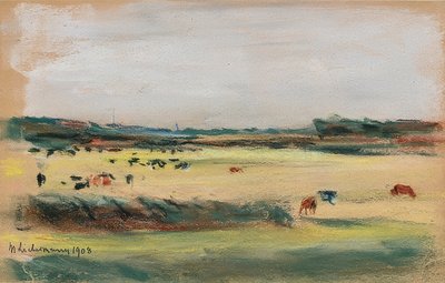 Landskap med beitende kyr. 1908 av Max Liebermann
