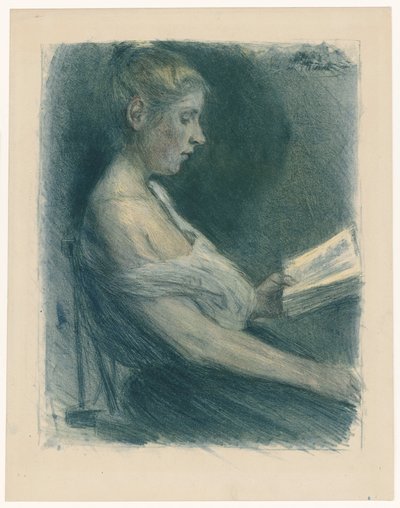 Lesende jente av Max Liebermann