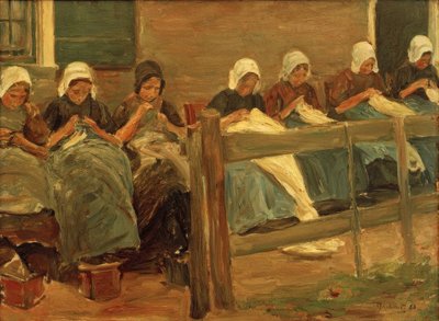 Sy jenter i Huyzen av Max Liebermann