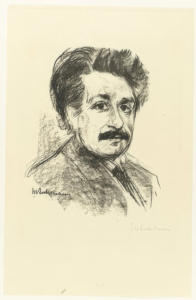 Portrett av Albert Einstein. 1925 av Max Liebermann
