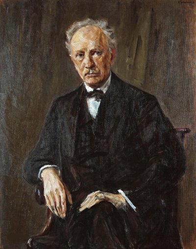 Portrett av komponisten Richard Georg Strauss 1864-1949, 1918. av Max Liebermann
