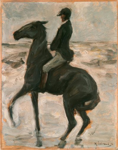 Rytter til venstre på stranden av Max Liebermann