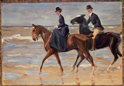 Rytter og rytter på stranden av Max Liebermann