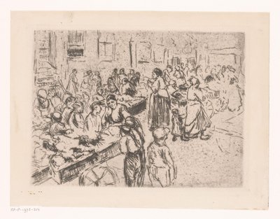 Gatehandel i det gamle jødiske kvarteret i Amsterdam av Max Liebermann