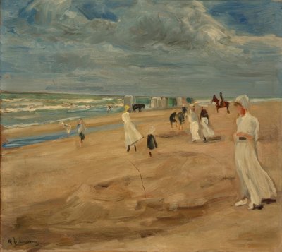 Stranden ved Noordwijk av Max Liebermann
