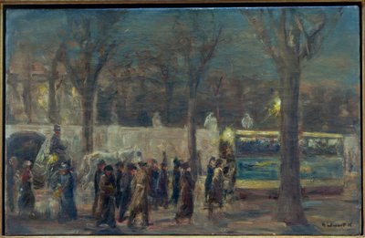 Gatebilde ved Brandenburger Tor (kveld ved Brandenburg ..) av Max Liebermann
