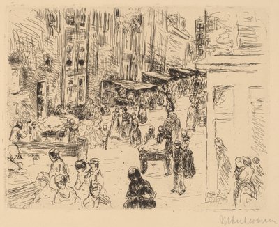 Det jødiske kvarteret i Amsterdam, 1906. av Max Liebermann