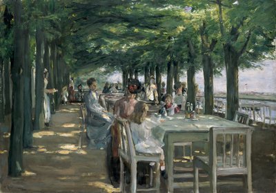 Terrassen på Restaurant Jacob i Nienstedten på Elben av Max Liebermann