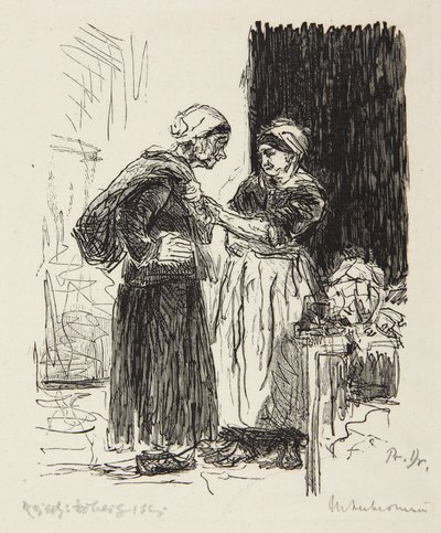 To kvinner i samtale av Max Liebermann