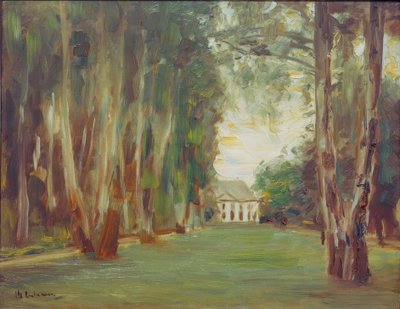 Wannsee hage med villa / Bjørke alléen i Wannsee hage av Max Liebermann