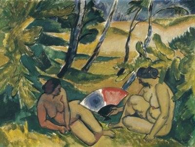 Badegjestene, 1912 av Max Pechstein