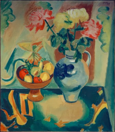 Stilleben mit Chrysanthemen von Max Pechstein