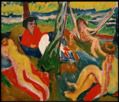 Scene i skogen av Max Pechstein
