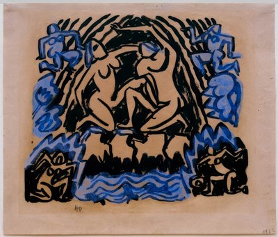 Kvinnelige nakenbilder i naturen av Max Pechstein