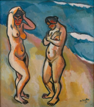 Zwei Akte am Strand von Max Pechstein