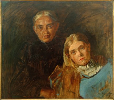 Frau Voll med datter av Max Slevogt