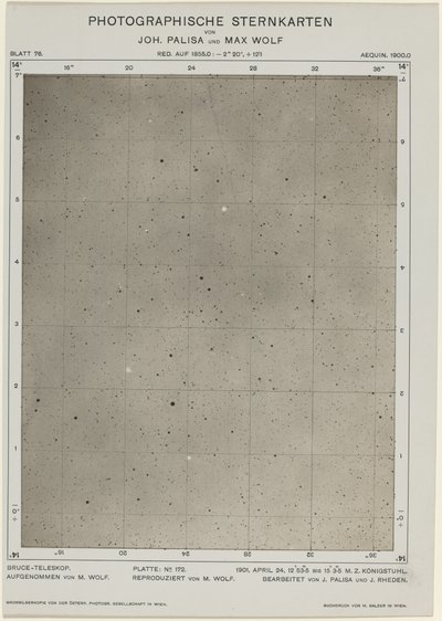 Fotografiske Star Charts 24. april 1901, 480. Skapere: Max Wolf, Johann Palisa. av Max Wolf, Johann Palisa