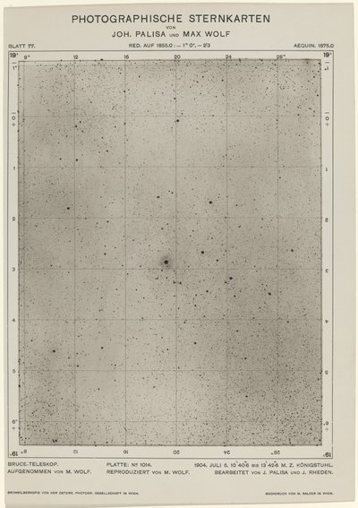 Fotografiske stjernekart 6. juli 1904, 1649. Skapere: Max Wolf, Johann Palisa. av Max Wolf, Johann Palisa