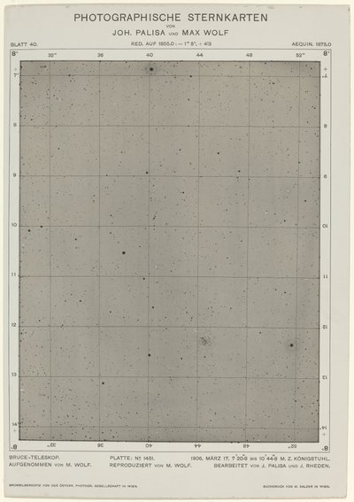 Fotografiske stjernelister (17. mars 1906) av Max Wolf and Joh. Palisa