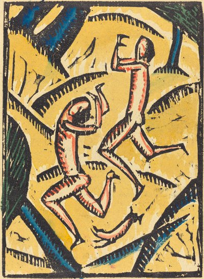 To nakendansere i et landskap av Max Zachmann