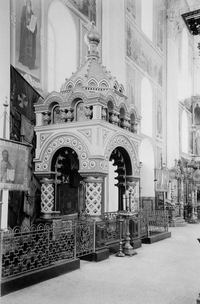 Minins grav i Frelserens katedral i Nizhny Novgorod Kreml, Russland, 1896. av Maxim Dmitriev
