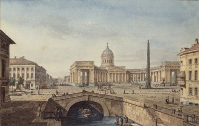 Kazan-katedralen i St. Petersburg, 1817 av Maxim Nikiphorovich Vorobyev