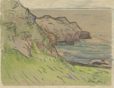Steinete kyst i Bretagne Bretonse kustlandschap av Maxime Camille Louis Maufra