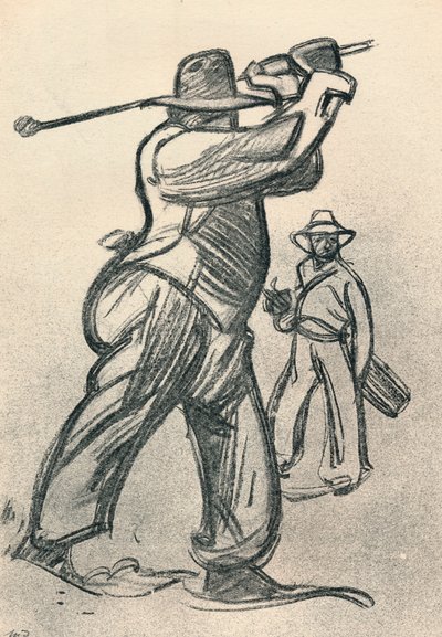 Golfspilleren, c1920, 1923 av Maxime Pierre Jules Dethomas