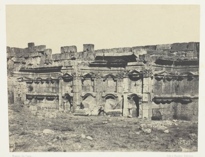 Baalbeck, interiøret i innhegningen av sol- og Jupitertemplene; Syria av Maxime Du Camp
