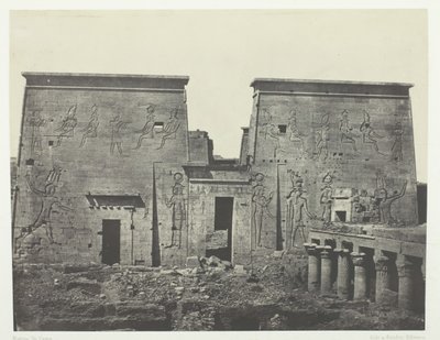 Drômos et Philônes, Great Temple of Isis i Pilônes, Nubia, 184951, trykt 1852. av Maxime Du Camp