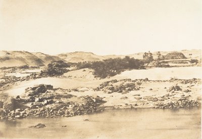 Inngang til den første katarakten nær Aswan, 1849-50. av Maxime Du Camp