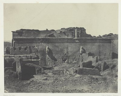 Bakre fasade, Denderas store tempel (Teutyres), Øvre Egypt av Maxime Du Camp