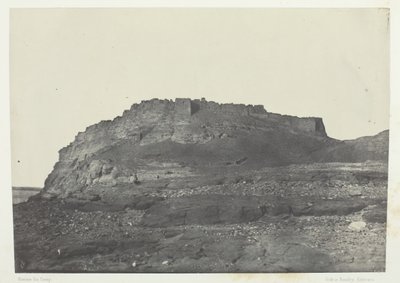 Fortress of Ibrahim Ancient Premis, utsikt fra sør, Nubia, 184951, trykt 1852. av Maxime Du Camp