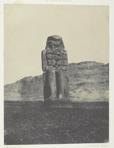 Qurnah, statue av Memnon; Theben av Maxime Du Camp