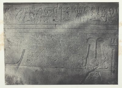 Great Temple of Isis at Philoe, Demotic Inscription, Nubia, 184951, trykt 1852. av Maxime Du Camp