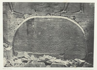Great Temple of Isis at Philoe, Proscynema Act of Adoration, Nubia, 184951, trykt 1852. av Maxime Du Camp