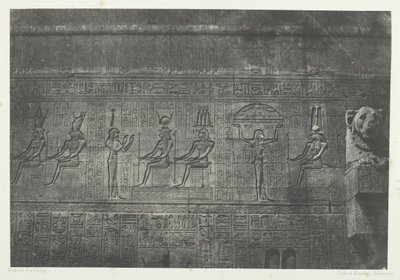 Great Temple of Dendera Teutyres, skulpturer av den bakre fasaden, Øvre Egypt, 184951. av Maxime Du Camp