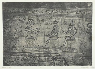 Great Temple of Dendera Teutyres, skulpturer av den bakre fasaden, Øvre Egypt, 184951. av Maxime Du Camp