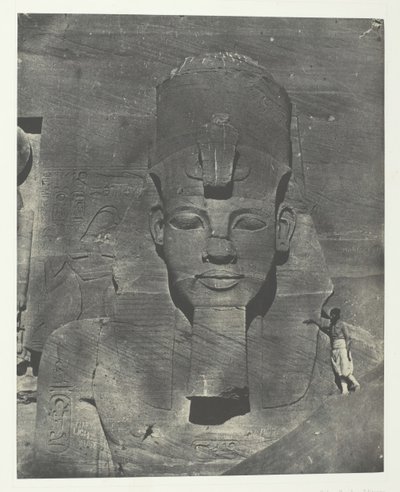 Ibsamboul, Buried Medial Colossus of the Speos of Phre Nubia, Palestine and Syria, 184951, trykt 1852 av Maxime Du Camp