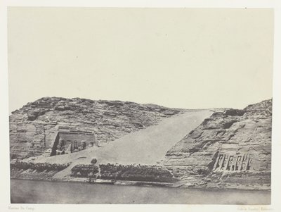 Ibsamboul, De to spéos; Nubia, plate 101 fra albumet «Egypt, Nubia, Palestina og Syria» (1852) av Maxime Du Camp