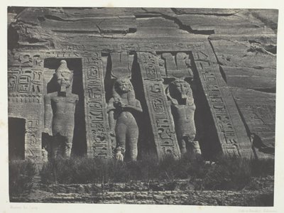 Ibsamboul, Northern Part of the Speos of Hathor, Nubia, 184951, trykt 1852. av Maxime Du Camp