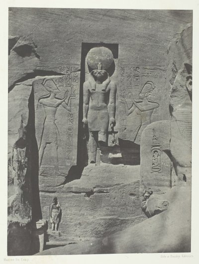 Ibsamboul, Sculptures of the Entrance to the Speos of Phrè, Nubia, 184951, trykt 1852. av Maxime Du Camp
