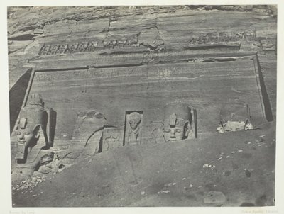 Ibsamboul, General View Of The Great Spéos of Phrè, Nubia, 184951, trykt 1852. av Maxime Du Camp