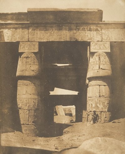 Interiør av Temple of Khons, i Karnac, Theben, 1849-50. av Maxime Du Camp